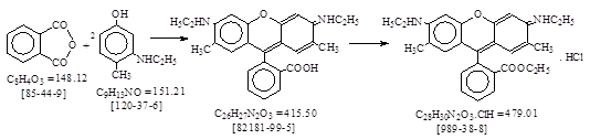 C.I. 碱性红1 (C.I. 45160) 生产工艺  CAS号[989-38-8]