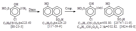 C.I. 媒介蓝9 (C.I. 14855) 生产工艺。   CAS号 [3624-68-8]